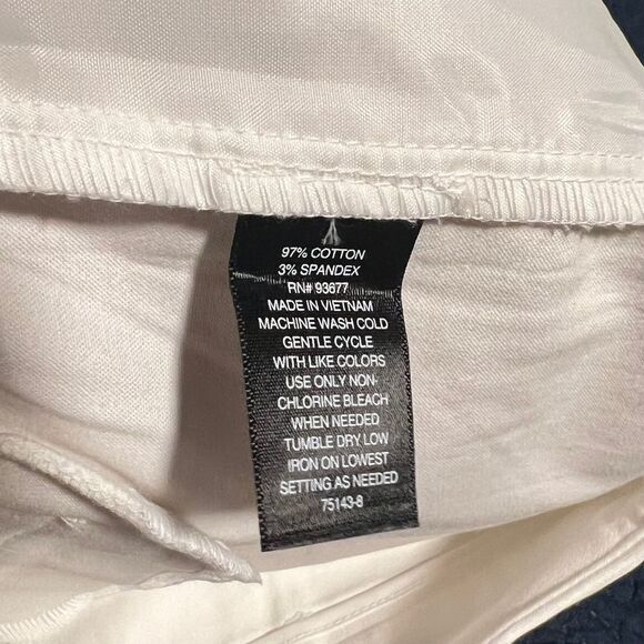 Worthington White Cotton Blend Tailored Shorts Women's Summer Casual Size‎ 4 - Picture 9 of 9